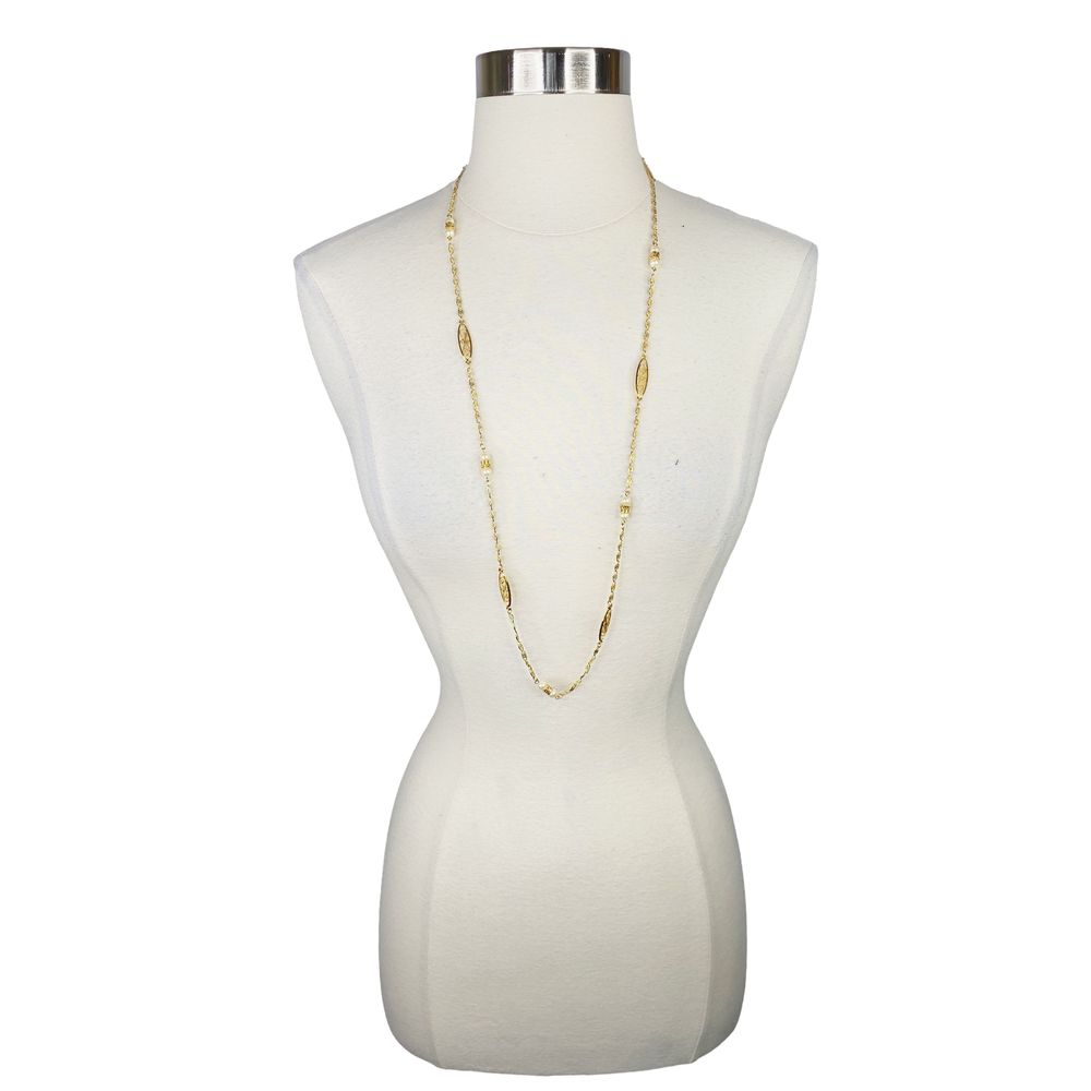 Vintage Monet Golden Pearl Chain Necklace